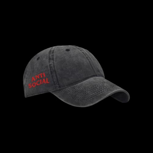 Anti Social Social Club Game Killer Distressed Cap 'Black'