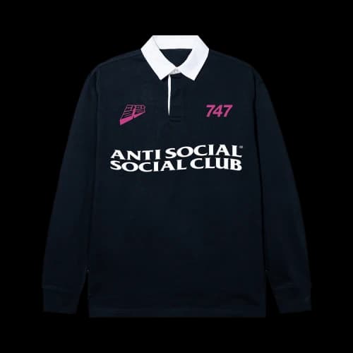 Anti Social Social Club Long-Sleeve Rugby Polo 'Black'
