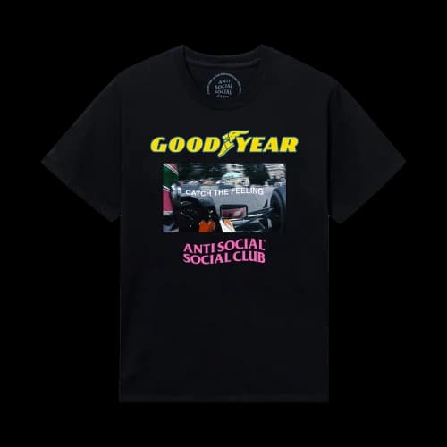 Anti Social Social Club x Goodyear Catch The Feeling Tee 'Black'