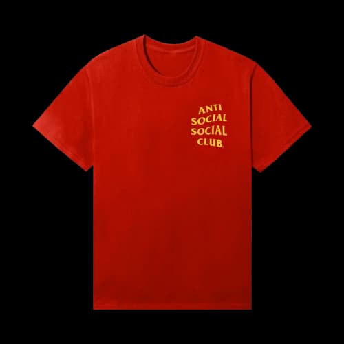 Anti Social Social Club Clasic Mind Games Tee 'Fiery Red'