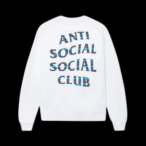 Anti Social Social Club x Fragment Design Logo Crewneck 'White/Blue'
