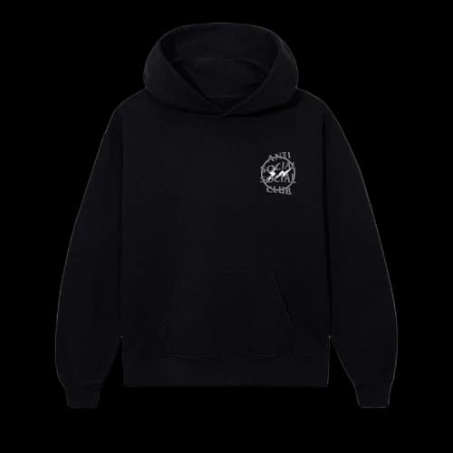 Anti Social Social Club x Fragment Design Half Tone Logo Hoodie 'Black/Grey'