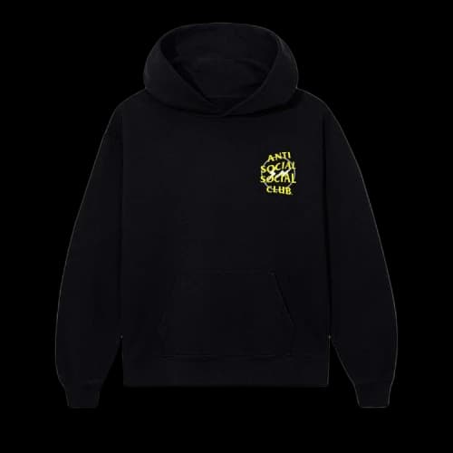 Anti Social Social Club x Fragment Design Half Tone Logo Hoodie 'Black/Yellow'