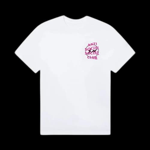 Anti Social Social Club x Fragment Design Half Tone Logo Tee 'White/Pink'