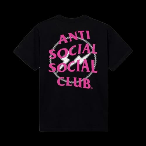 Anti Social Social Club x Fragment Design Half Tone Logo Tee 'Black/Pink'