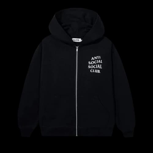 Anti Social Social Club Mind Game Glitter Zip-Hoodie 'Black'
