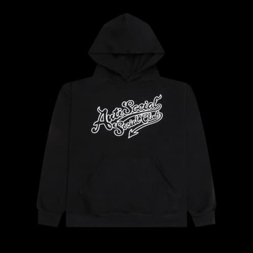 Anti Social Social Club Script Club Hoodie 'Black'
