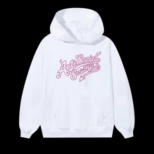 Anti Social Social Club Script Club Hoodie 'White'