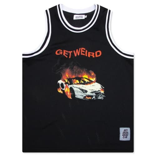 Anti Social Social Club Burnout Basketball Jersey 'Black'