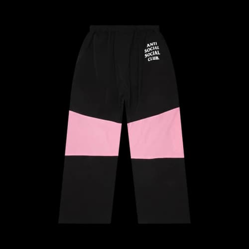 Anti Social Social Club Track Pants 'Black/Pink'