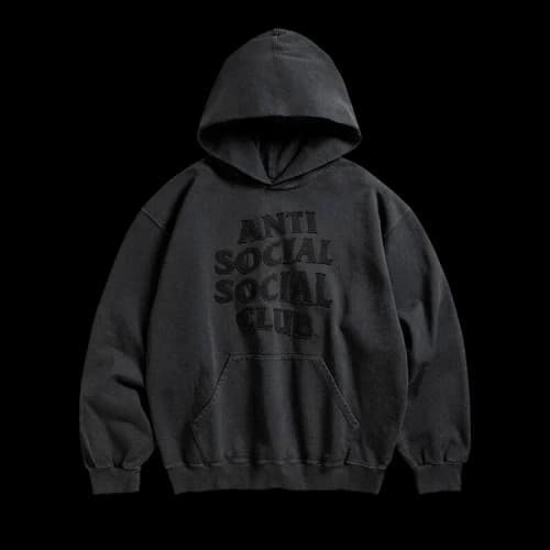 Anti Social Social Club Toned Down Applique Hoodie 'Black'