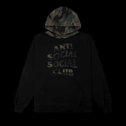 Anti Social Social Club Applique Hoodie 'Black/Camo'