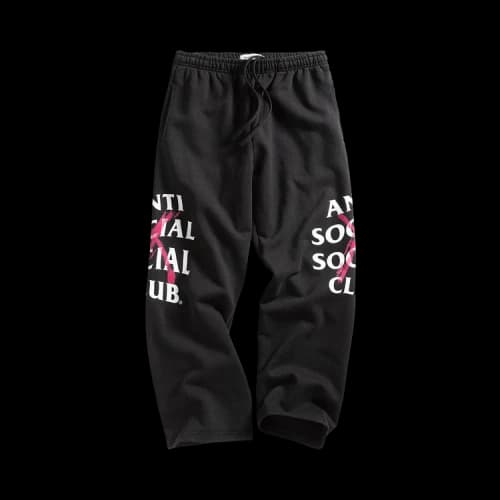 Anti Social Social Club Cancelled Hand Painted Sweatpants 'Black'
