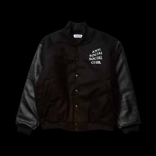 Anti Social Social Club Team Anxious Varsity Jacket 'Black'