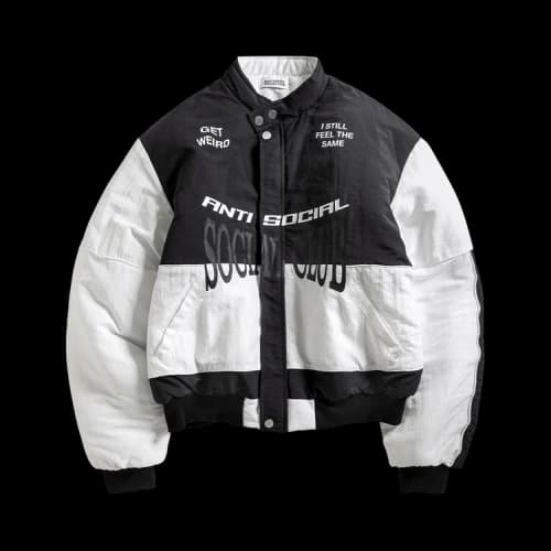 Anti Social Social Club Motorcycle Puffer 'Black/White'