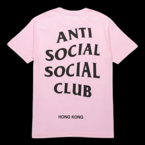 ANTI SOCIAL SOCIAL CLUB City Hong Kong Logo Short Sleeve Unisex Sakura Pink