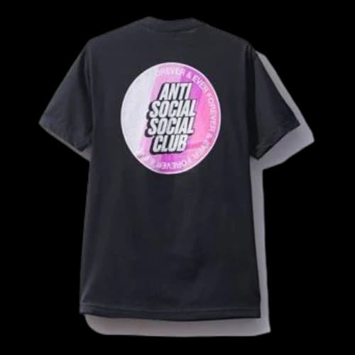 ANTI SOCIAL SOCIAL CLUB Circular Alphabet Logo Short Sleeve Unisex Black