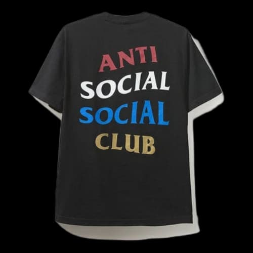 ANTI SOCIAL SOCIAL CLUB Round Neck Pullover Short Sleeve Unisex Black