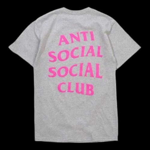 ANTI SOCIAL SOCIAL CLUB Alphabet Short Sleeve Unisex Gray