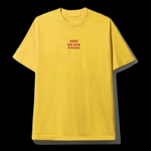 Anti Social Social Club ASSC 2019 Red Logo Short Sleeve Unisex Yellow