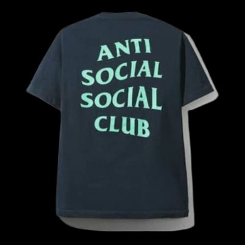 ANTI SOCIAL SOCIAL CLUB Multi-Color Keyboard Short Sleeve Unisex Navy Blue