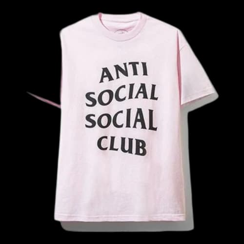 ANTI SOCIAL SOCIAL CLUB Alphabet Logo Short Sleeve Unisex Pink
