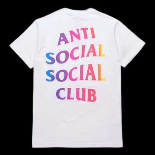 ANTI SOCIAL SOCIAL CLUB Gradient Alphabet Short Sleeve Unisex White