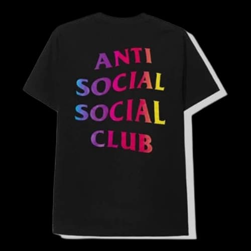 ANTI SOCIAL SOCIAL CLUB Gradient Alphabet Short Sleeve Unisex Black