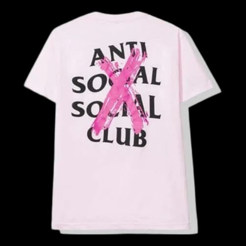 ANTI SOCIAL SOCIAL CLUB Printing Pattern Short Sleeve Unisex Pink
