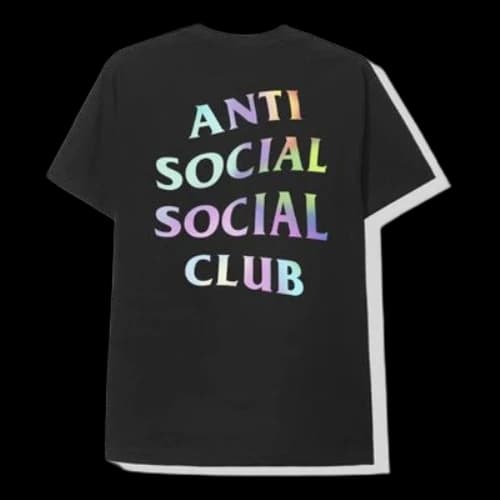 ANTI SOCIAL SOCIAL CLUB China limited Gradient Alphabet Printing Short Sleeve Unisex Black