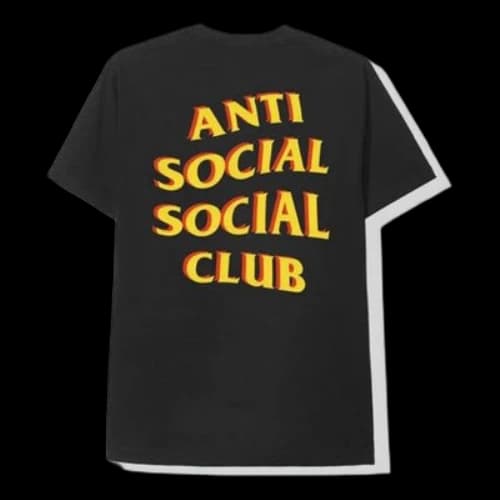 Anti Social Social Club ASSC China limited Alphabet Short Sleeve Unisex Black