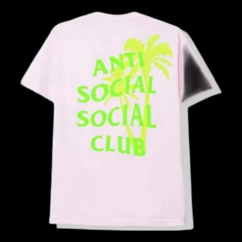 Anti Social Social Club ASSC China limited Back Alphabet Logo Printing Short Sleeve Unisex Pink
