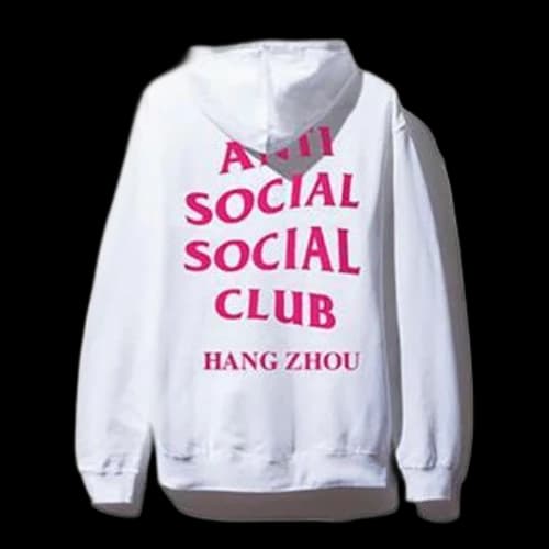 ANTI SOCIAL SOCIAL CLUB Chong Qin Black Back Alphabet Printing Unisex White