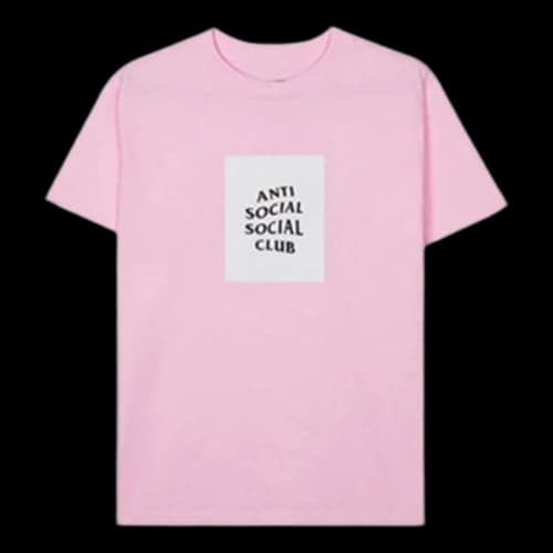 Anti Social Social Club ASSC BOX Logo Short Sleeve Unisex Pink