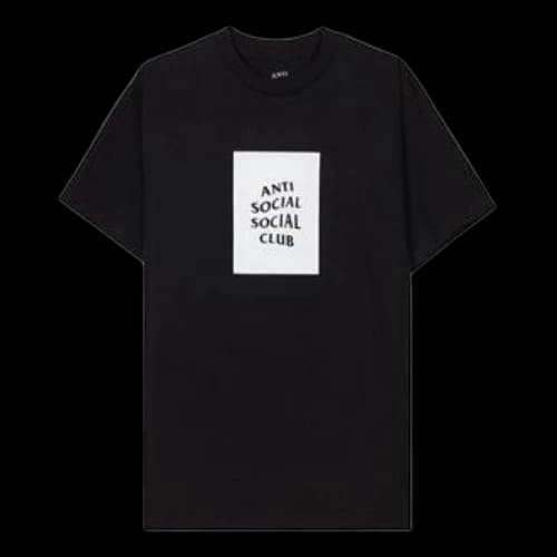 ANTI SOCIAL SOCIAL CLUB Unisex Box Logo Tee Black
