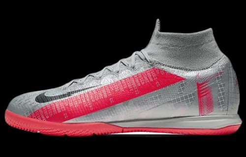 Nike Mercurial Superfly 7 Elite IC Indoor Court 'Metallic Bomber Grey Particle Grey Laser Crimson'