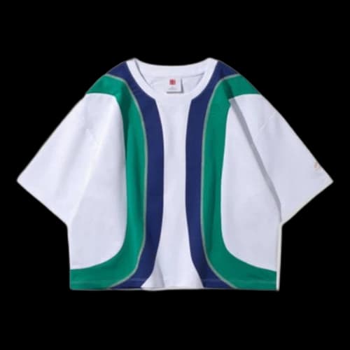 Li-Ning Contrasting Colors Casual Sports Loose Short Sleeve White
