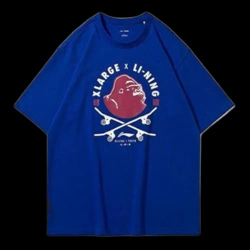 Li-Ning x XLARGE Crossover Pattern Short Sleeve Tee 'Blue Red'