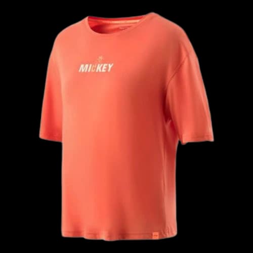 Li-Ning x Disney Crossover Training Series Alphabet Printing Webbing Loose Sports Short Sleeve Red