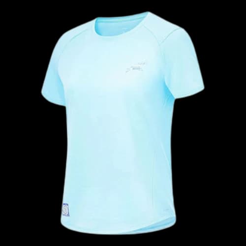 Li-Ning Athletic Standard Fit Crew Neck T-Shirt 'Light Blue' (Women's)