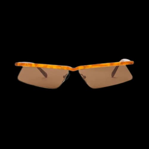 The Attico Aria Sunglasses 'Yellow Gold/Blonde T-Shell/Brown'