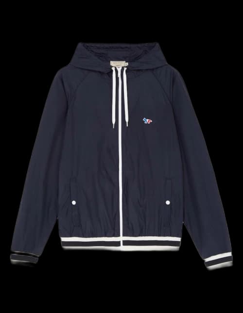 Maison Kitsune Hooded Windbreaker Navy
