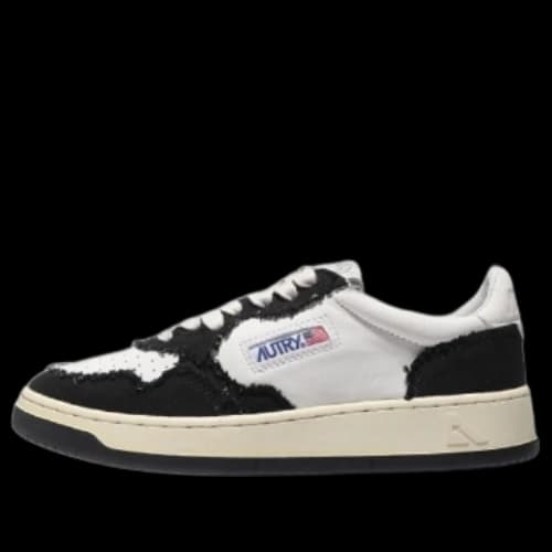 AUTRY Medalist Low Goatskin 'White Black'