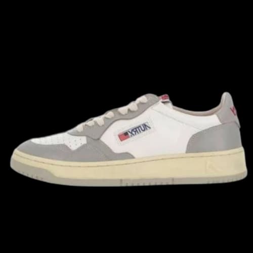 Autry Medalist Low Leather 'White Silver'