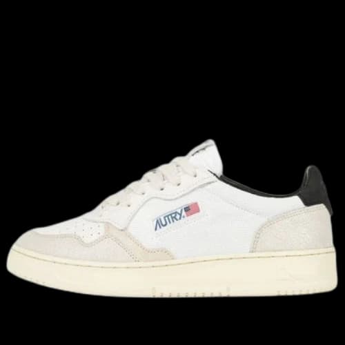 Autry Medalist Capra with Nubuck Low 'White Black'