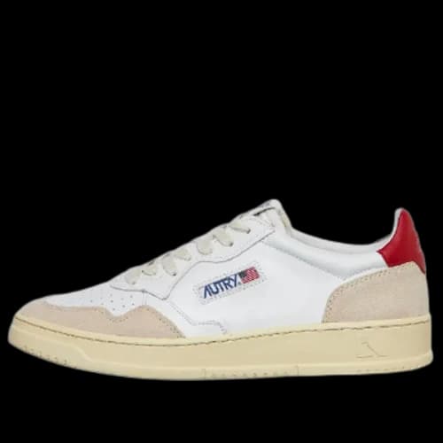 Autry Medalist Low 'White Suede Red'