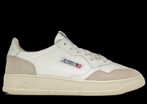 Autry Medalist White Beige Suede