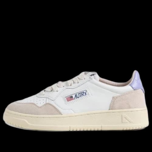 Autry Medalist Leather Low 'White Suede Lavender' (Women's)