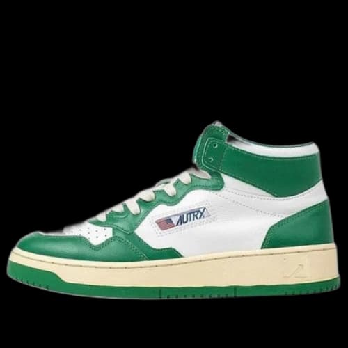 Autry Medalist high-top Sneakers 'White Green'
