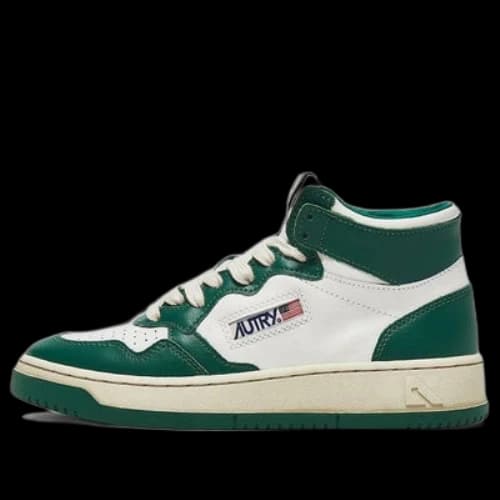AUTRY Medalist Mid Leather Sneakers Two-Toned 'White Green' (Women's)